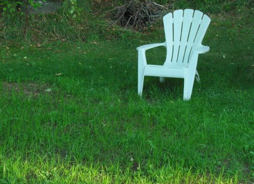 chair on lawn